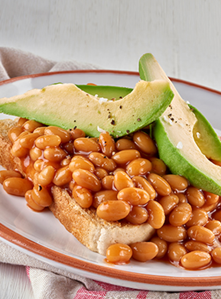 Baked Beans and Avocado on Toast
