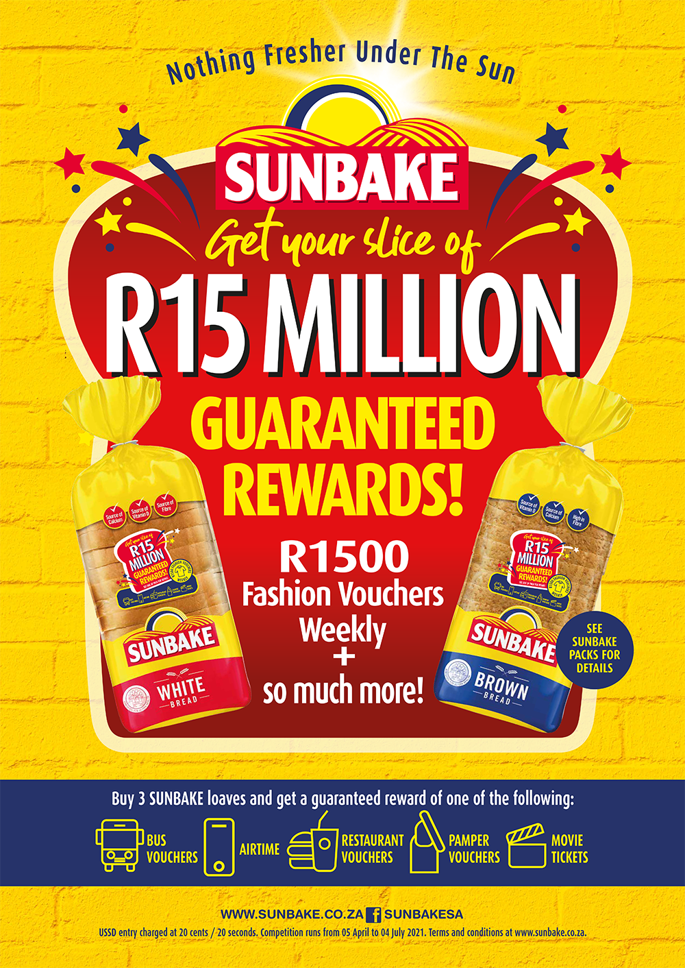 Sunbake get your slice of R 15 million guaranteed rewards!